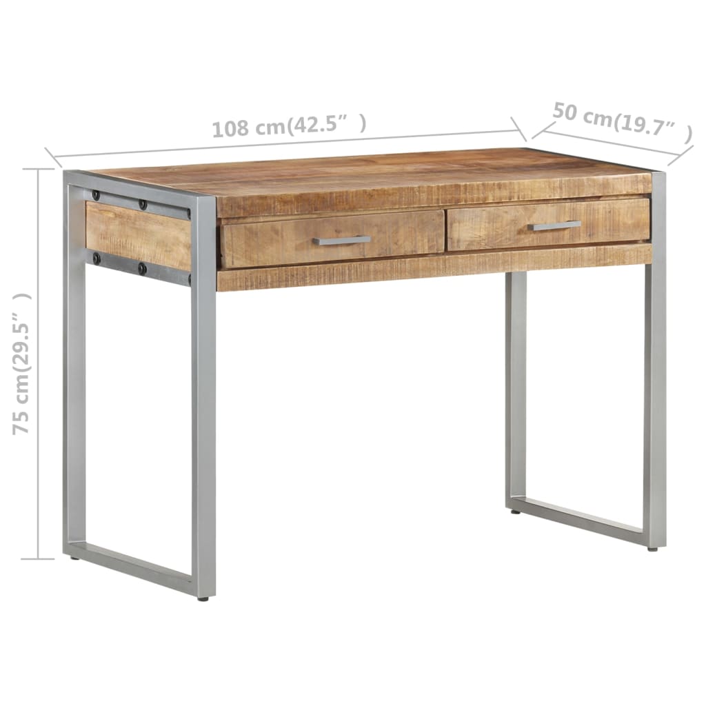 8720286066447_g_en_hd_6 vidaXL Desk 108x50x75 cm Rough Mango Wood - Image 8
