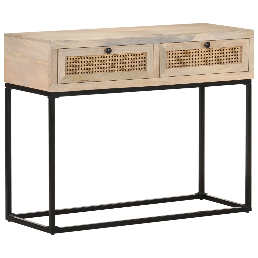 8720286066652_g_en_hd_10 vidaXL Console Table 100x35x76 cm Solid Mango Wood and Natural Cane - Image 12