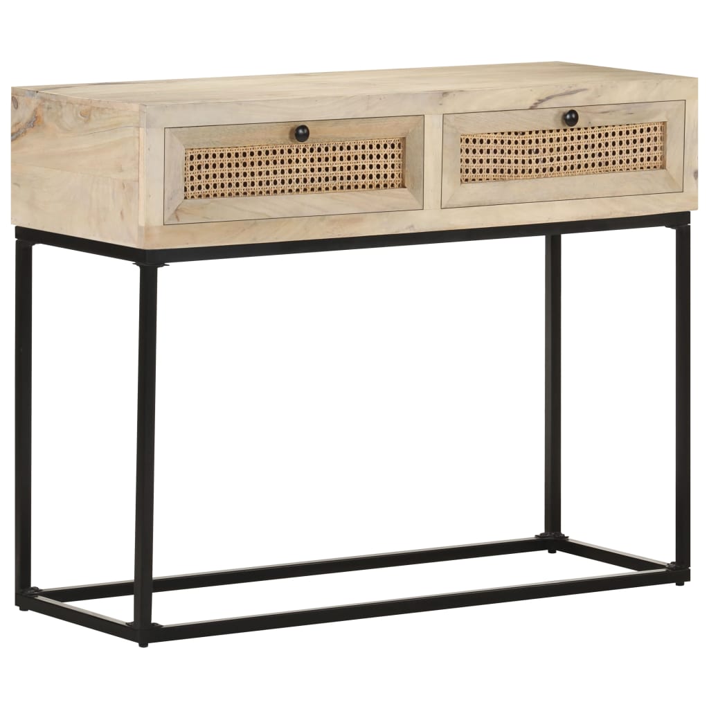 8720286066652_g_en_hd_7 vidaXL Console Table 100x35x76 cm Solid Mango Wood and Natural Cane - Image 9