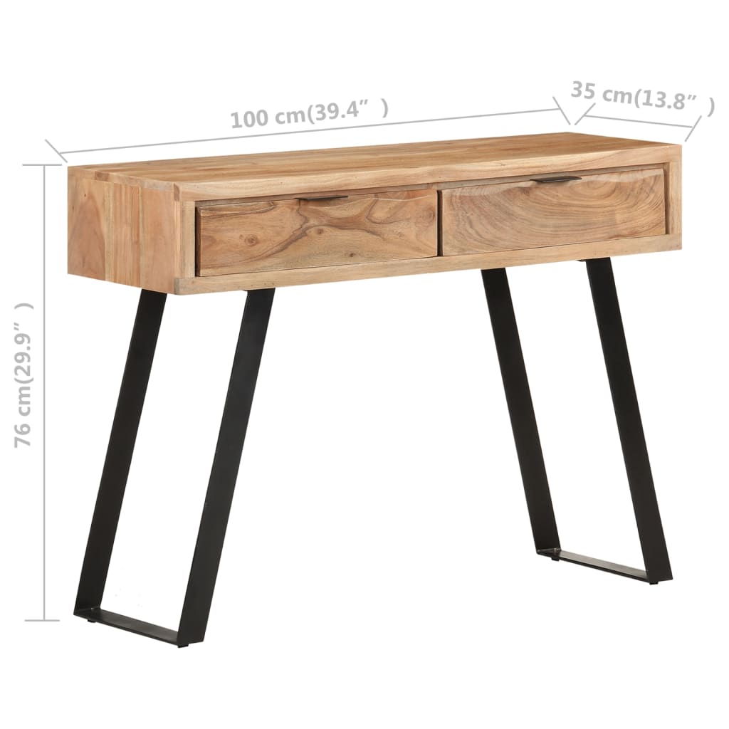 8720286066751_g_en_hd_8 vidaXL Console Table 100x35x76 cm Solid Acacia Wood with Live Edges - Image 10