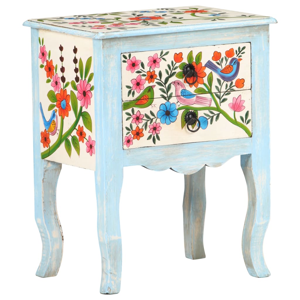 8720286066942_g_en_hd_10 vidaXL Hand Painted Bedside Cabinet 40x30x50 cm Solid Mango Wood - Image 11