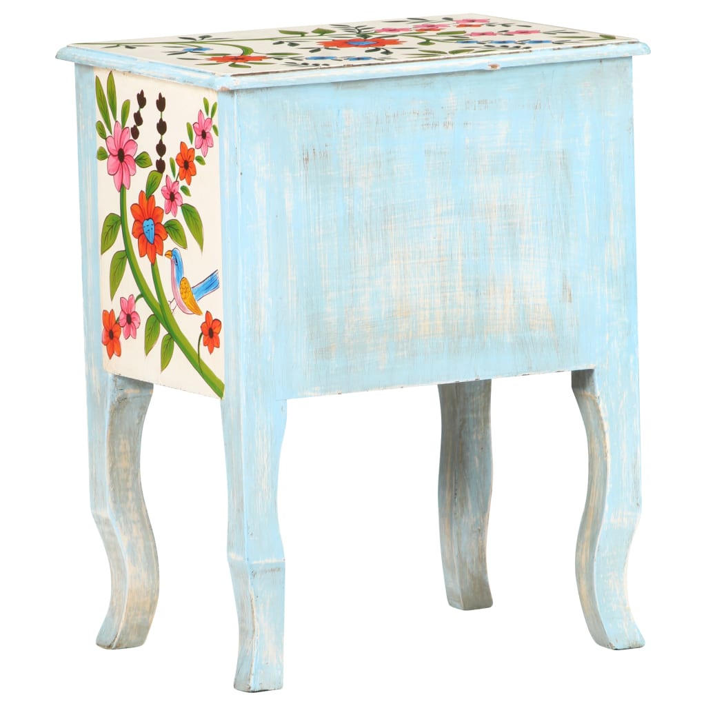 8720286066942_g_en_hd_4 vidaXL Hand Painted Bedside Cabinet 40x30x50 cm Solid Mango Wood - Image 5