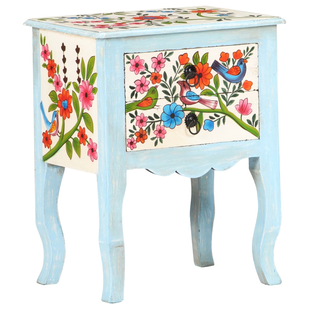 8720286066942_g_en_hd_9 vidaXL Hand Painted Bedside Cabinet 40x30x50 cm Solid Mango Wood - Image 10