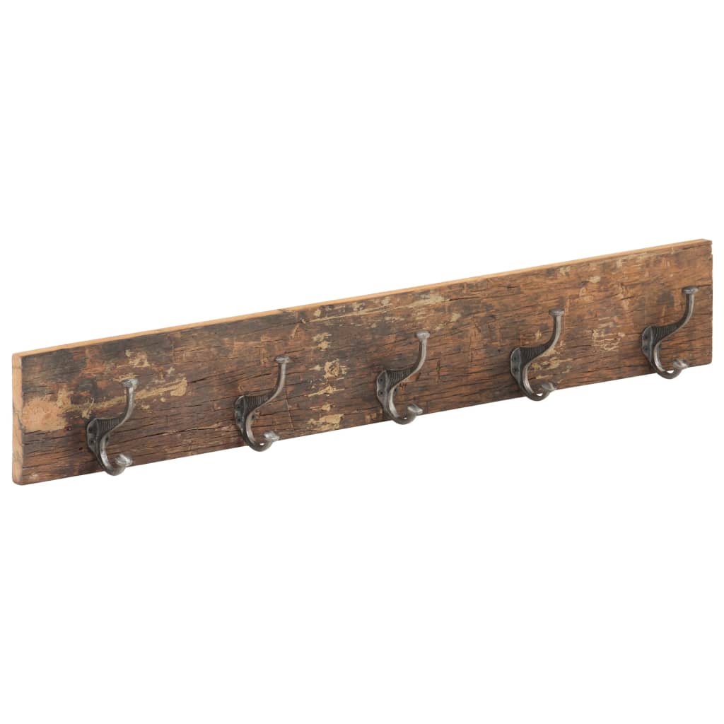 8720286067277_g_en_hd_9 vidaXL Hall Hanger with 5 Hooks 100x2.5x15 cm Solid Reclaimed Wood - Image 10