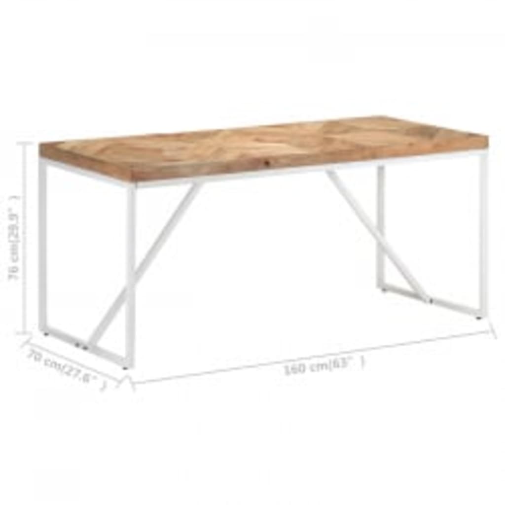 8720286068151_g_en_hd_6 vidaXL Dining Table 160x70x76 cm Solid Acacia and Mango Wood - Image 7