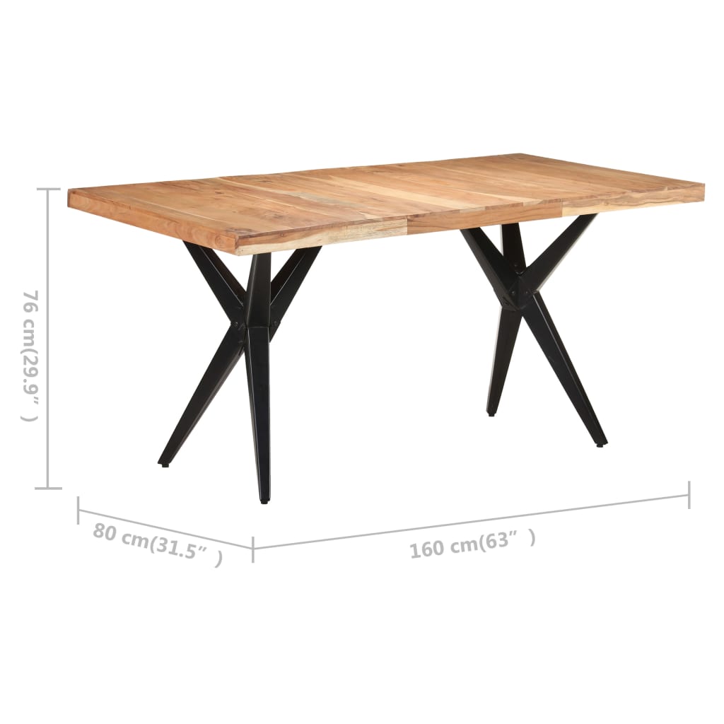 8720286068311_g_en_hd_6 vidaXL Dining Table 160x80x76 cm Solid Acacia Wood - Image 7