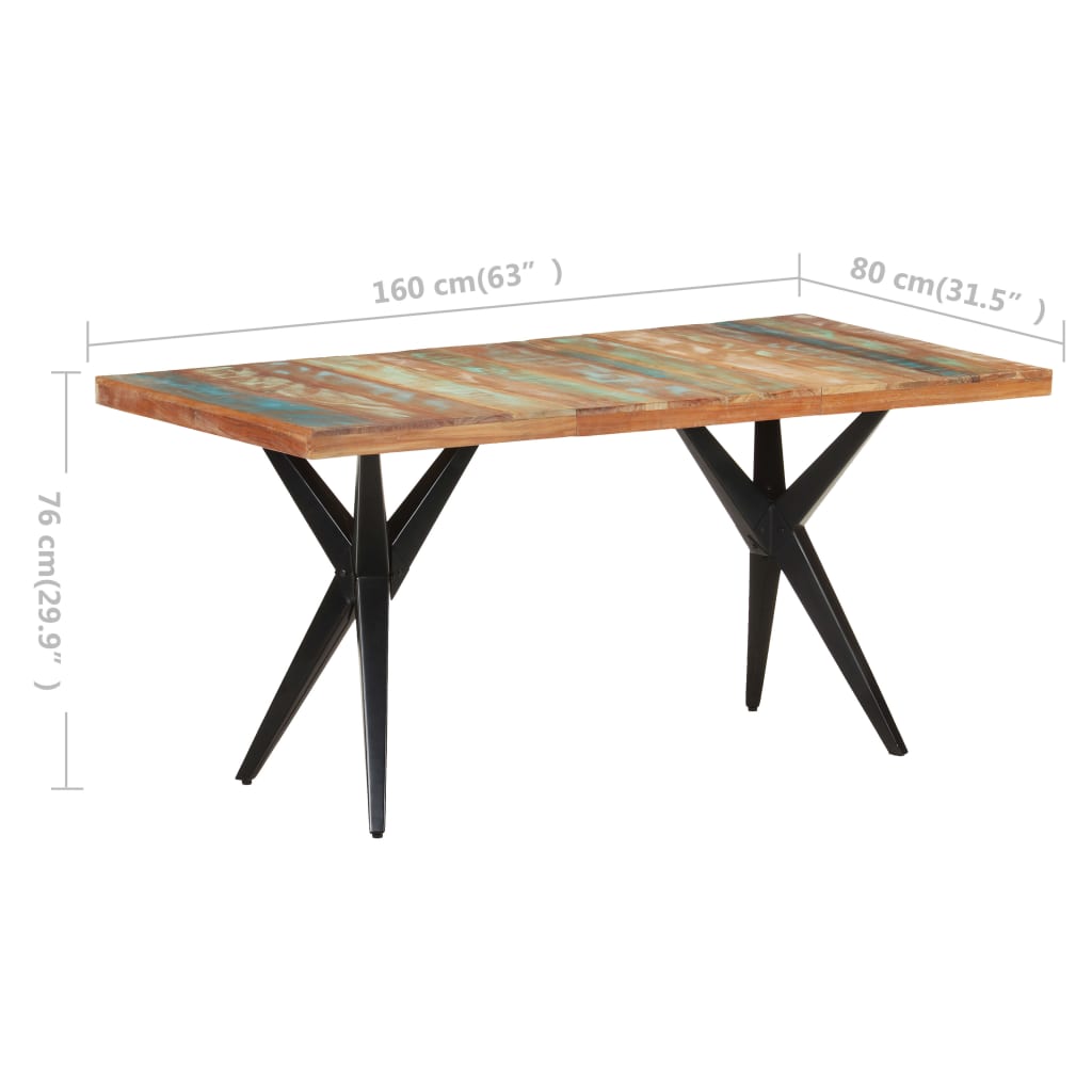 8720286068335_g_en_hd_6 vidaXL Dining Table 160x80x76 cm Solid Reclaimed Wood - Image 7