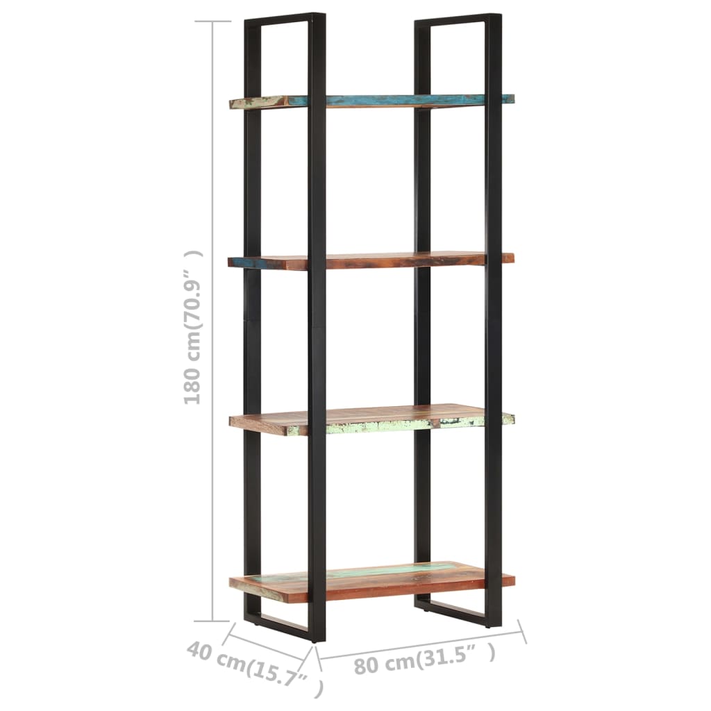 8720286068847_g_en_hd_5 vidaXL 4-Tier Bookcase 80x40x180 cm Solid Reclaimed Wood - Image 7