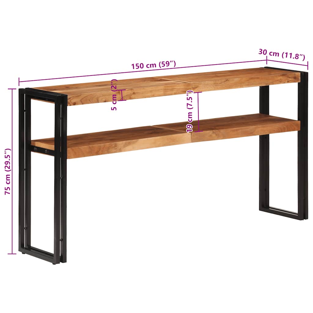 8720286069264_g_en_hd_10 vidaXL Console Table 150x30x75 cm Solid Acacia Wood - Image 12
