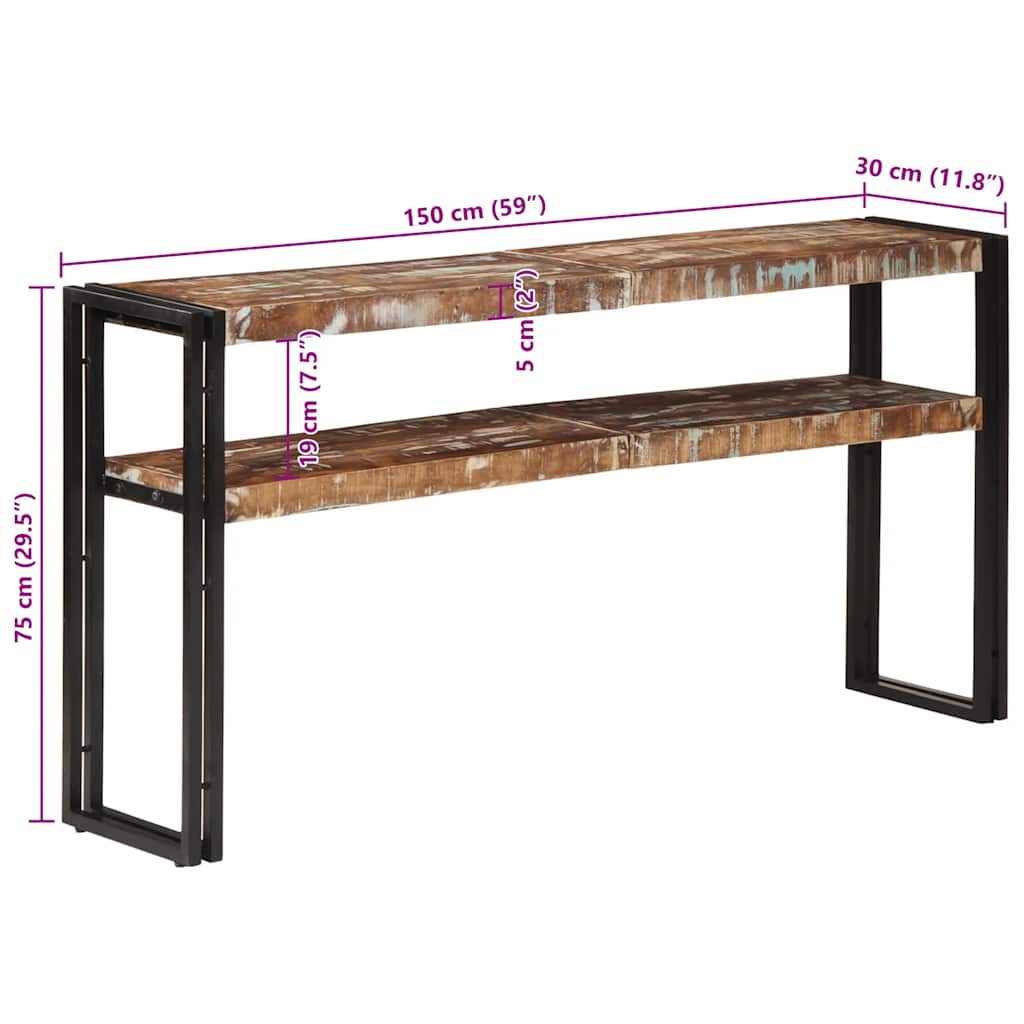 8720286069271_g_en_hd_8 vidaXL Console Table 150x30x75 cm Solid Reclaimed Wood - Image 10