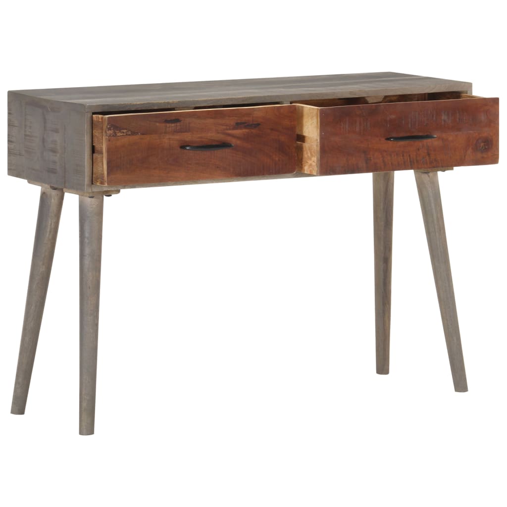 8720286069479_g_en_hd_1 vidaXL Console Table Grey 110x35x75 cm Solid Rough Mango Wood - Image 2