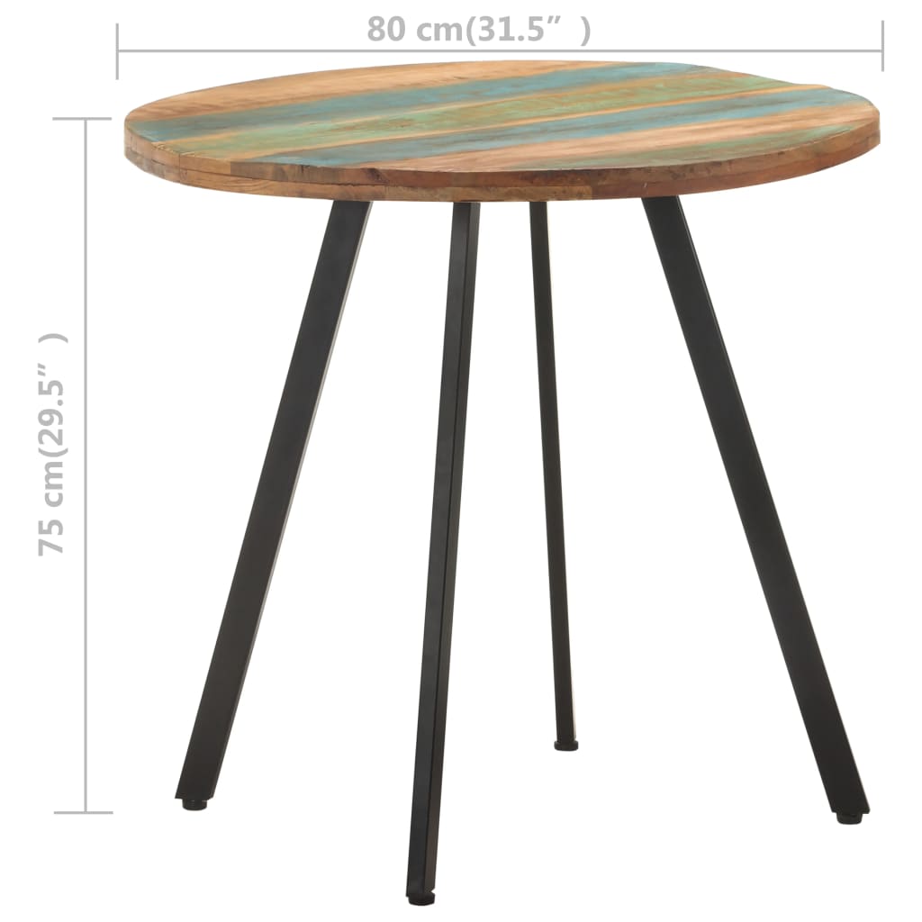 8720286070291_g_en_hd_3 vidaXL Dining Table 80 cm Solid Reclaimed Wood - Image 4