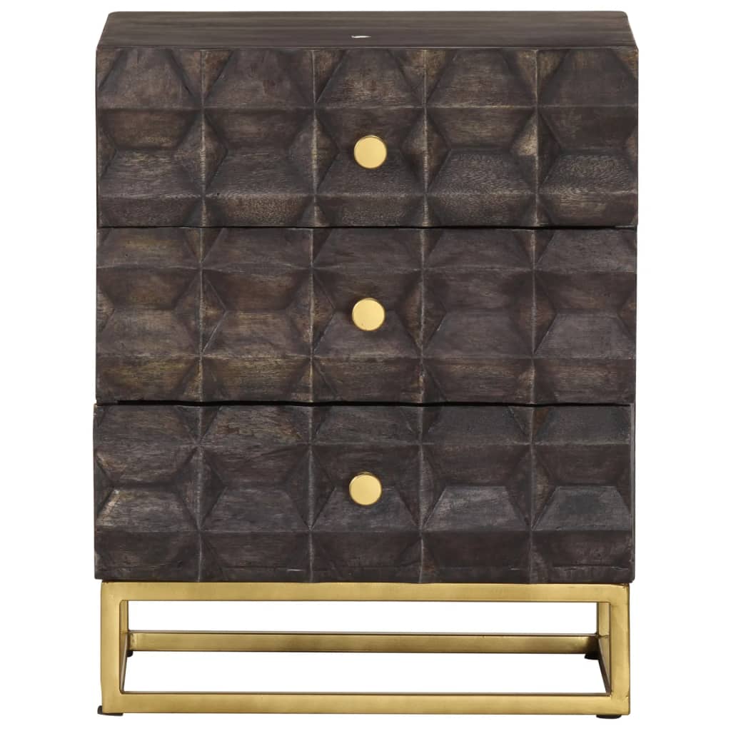 8720286070734_g_en_hd_1 vidaXL Bed Cabinet Black 40x30x50 cm Solid Mango Wood - Image 2