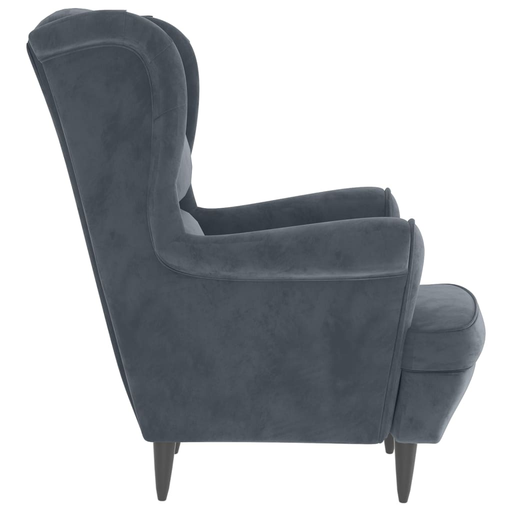 8720286072219_g_en_hd_2 vidaXL Armchair Dark Grey Velvet - Image 4