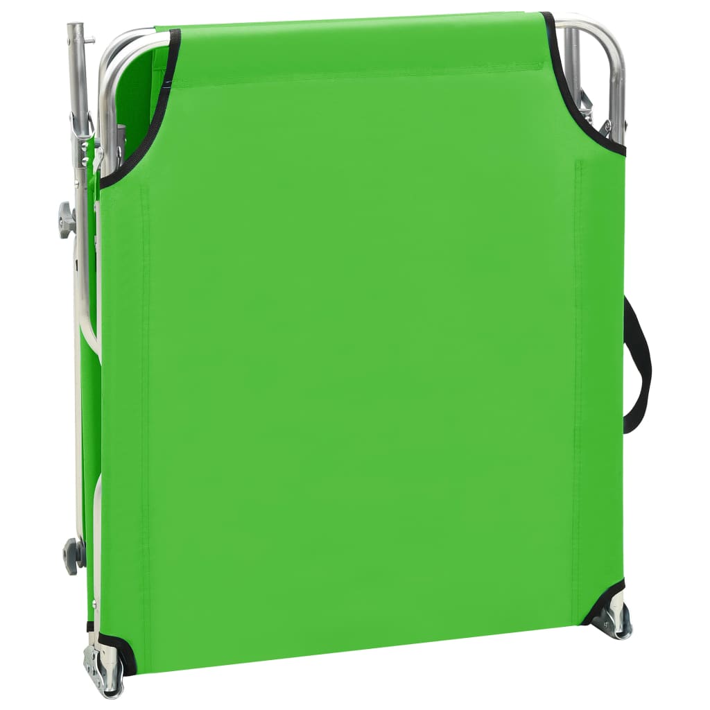 8720286072752_g_en_hd_5 vidaXL Folding Sun Lounger with Canopy Steel Apple Green - Image 6