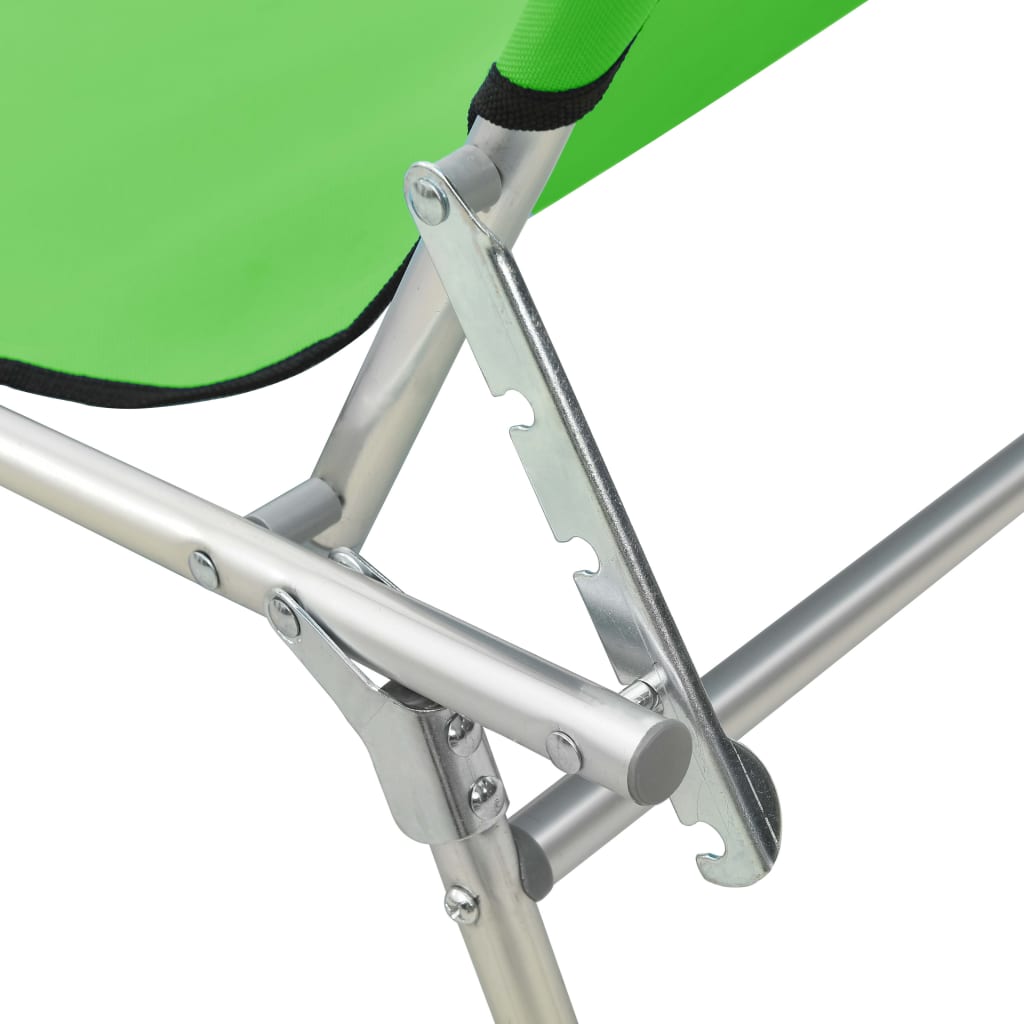 8720286072752_g_en_hd_7 vidaXL Folding Sun Lounger with Canopy Steel Apple Green - Image 8