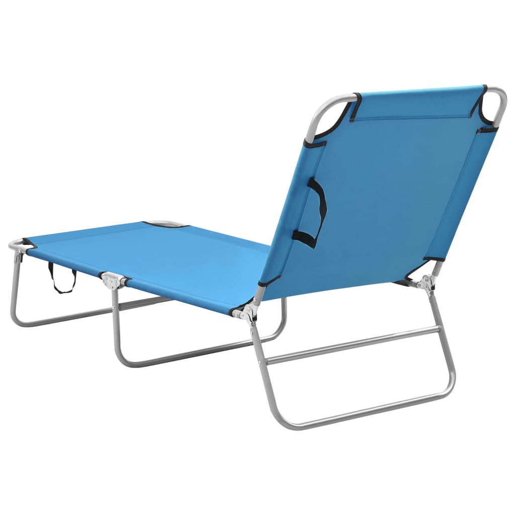 8720286072790_g_en_hd_3 vidaXL Folding Sun Lounger Steel and Fabric Turquoise Blue - Image 4