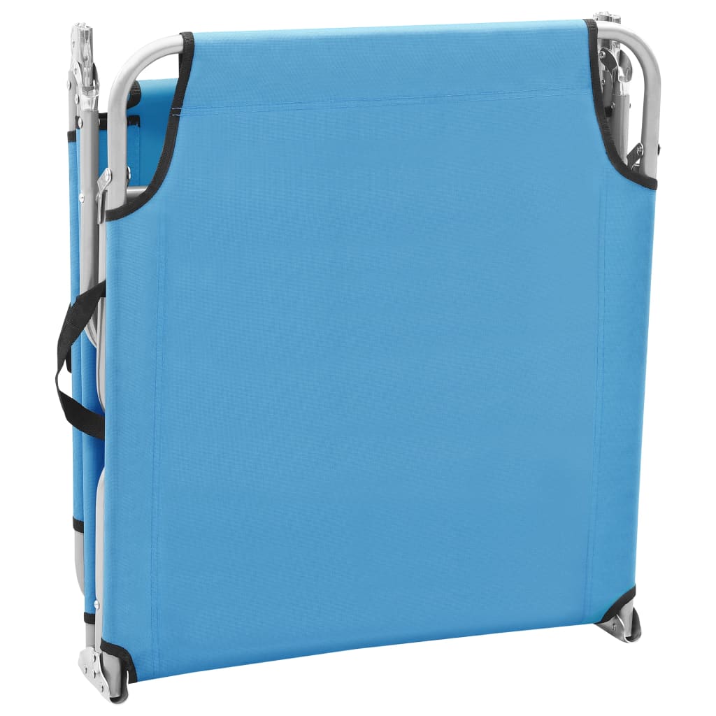 8720286072790_g_en_hd_4 vidaXL Folding Sun Lounger Steel and Fabric Turquoise Blue - Image 5