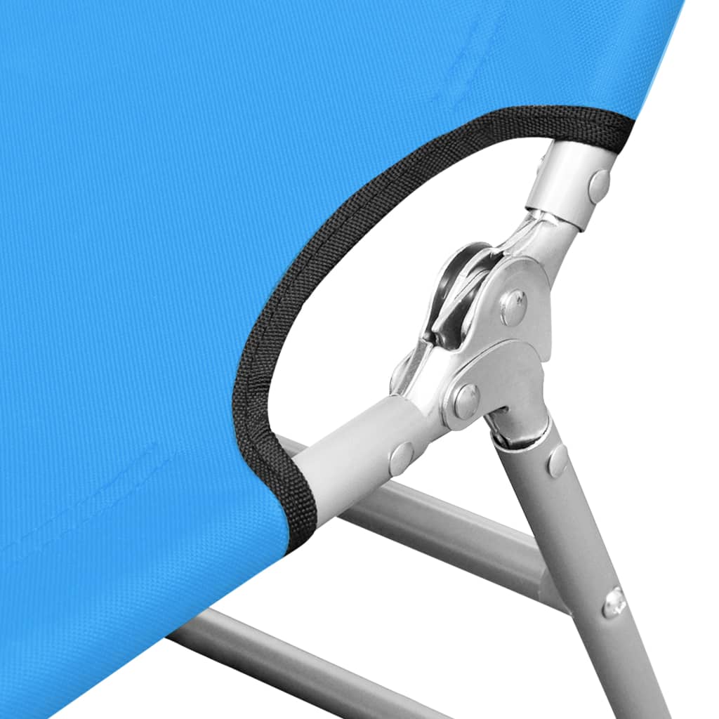 8720286072820_g_en_hd_2 vidaXL Folding Sun Lounger with Head Cushion Steel Turqoise Blue - Image 3