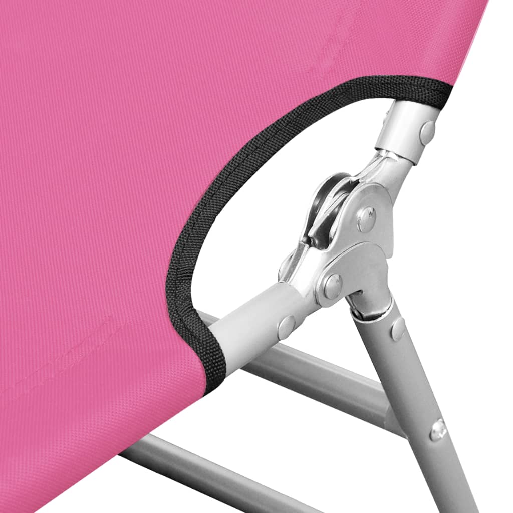 8720286072837_g_en_hd_2 vidaXL Folding Sun Lounger with Head Cushion Steel Magento Pink - Image 3