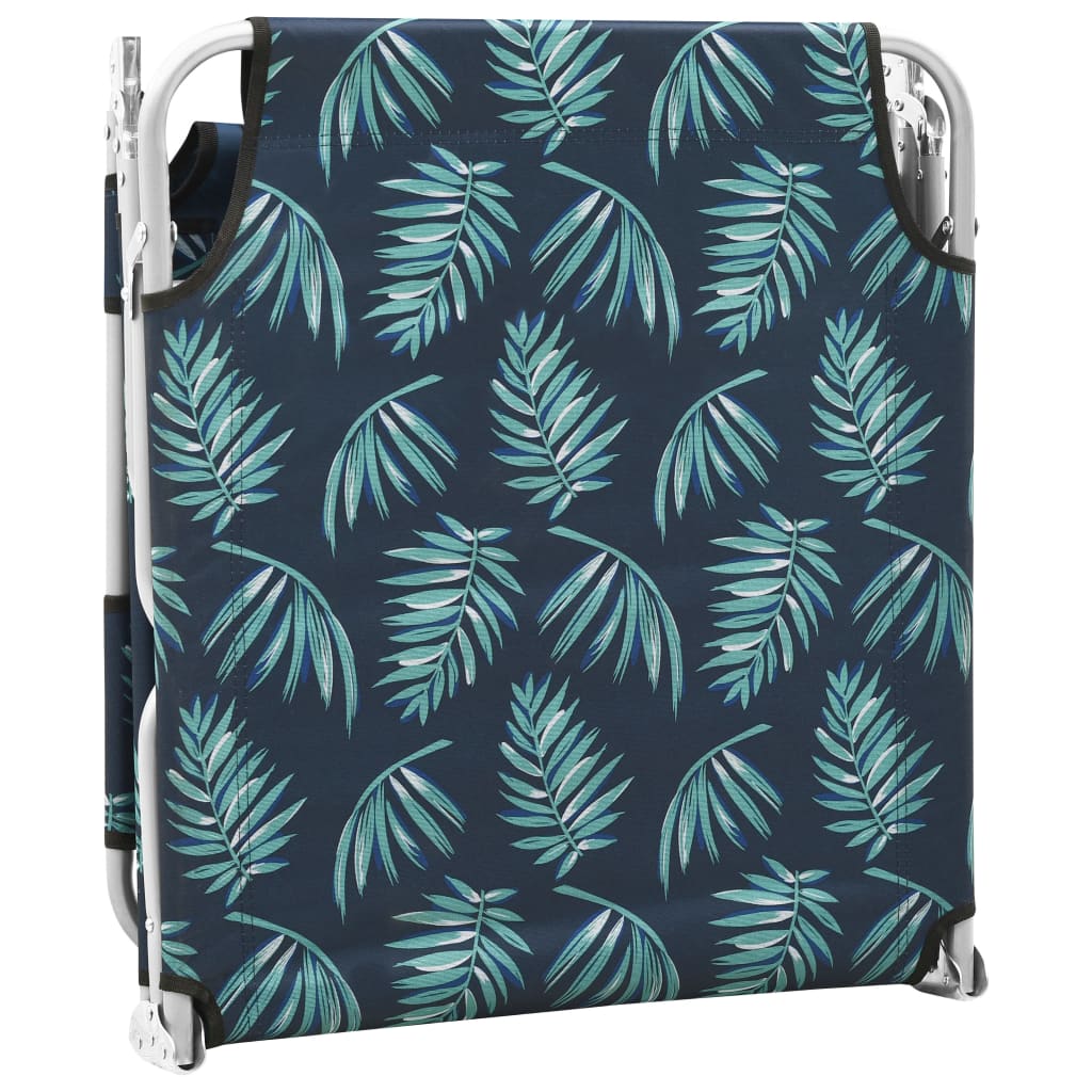 8720286072844_g_en_hd_5 vidaXL Folding Sun Lounger with Head Cushion Steel Leaves Print - Image 6