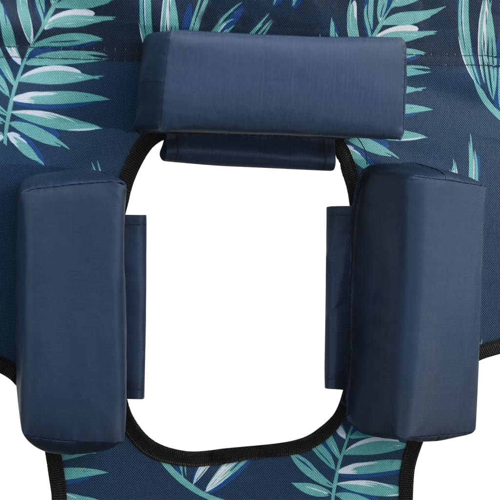8720286072844_g_en_hd_7 vidaXL Folding Sun Lounger with Head Cushion Steel Leaves Print - Image 8