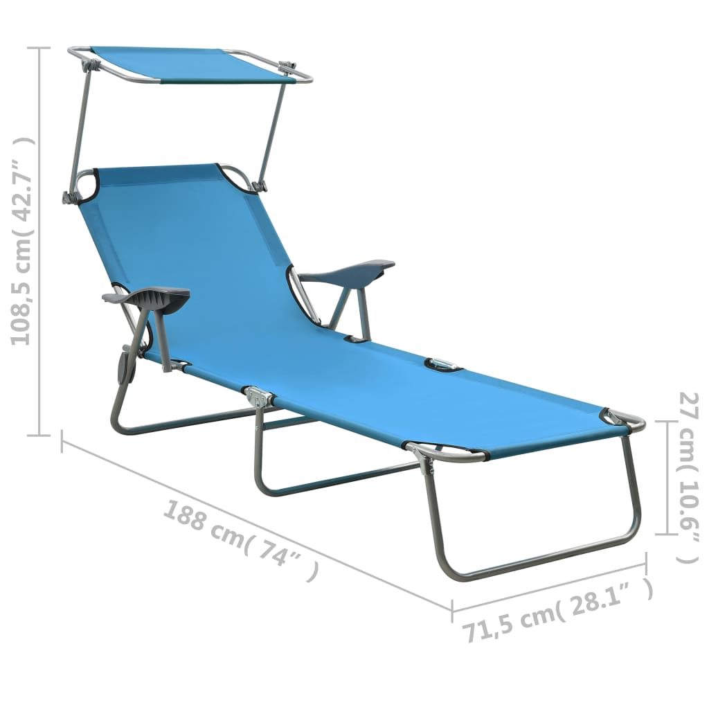 8720286072868_g_en_hd_7 vidaXL Sun Lounger with Canopy Steel Blue - Image 8