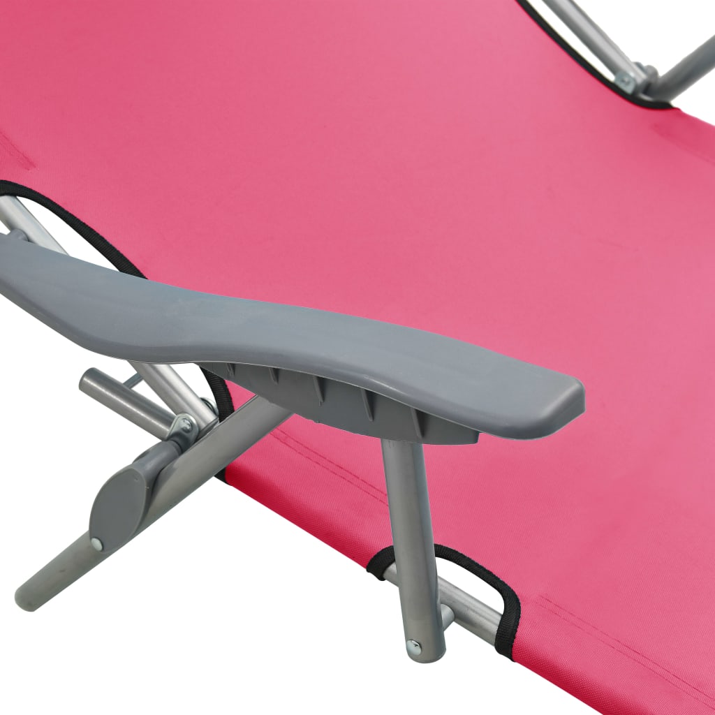 8720286072875_g_en_hd_4 vidaXL Sun Lounger with Canopy Steel Pink - Image 5