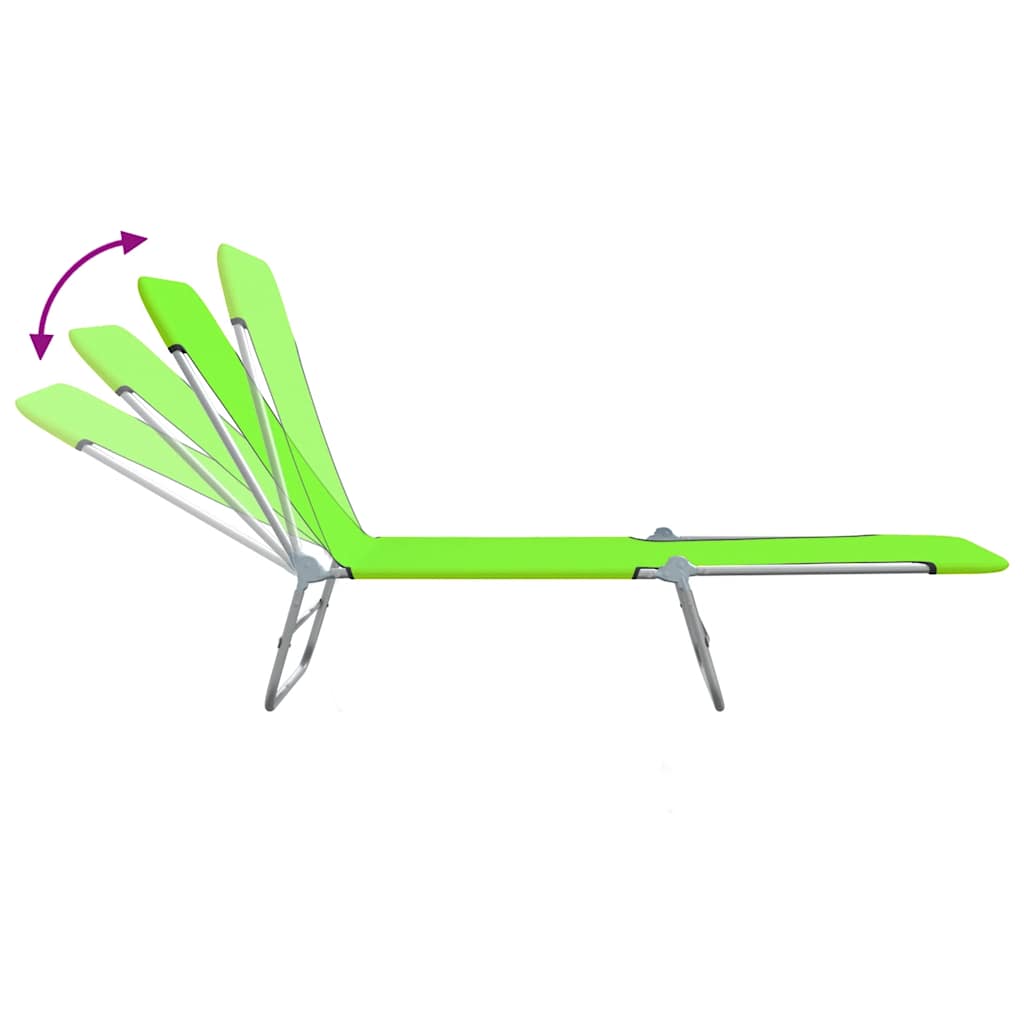 8720286072936_g_en_hd_5 vidaXL Folding Sun Loungers 2 pcs Steel and Fabric Green - Image 6