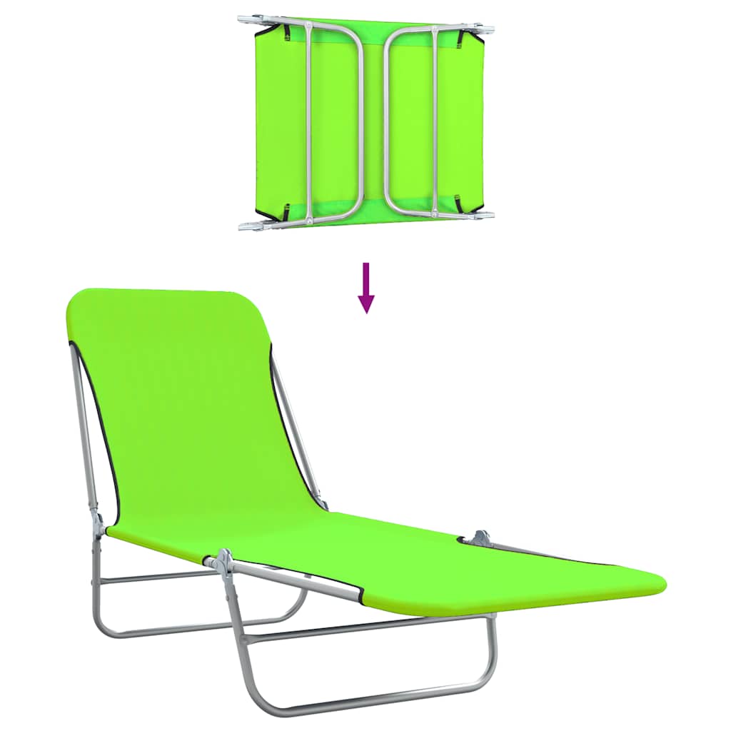 8720286072936_g_en_hd_6 vidaXL Folding Sun Loungers 2 pcs Steel and Fabric Green - Image 7