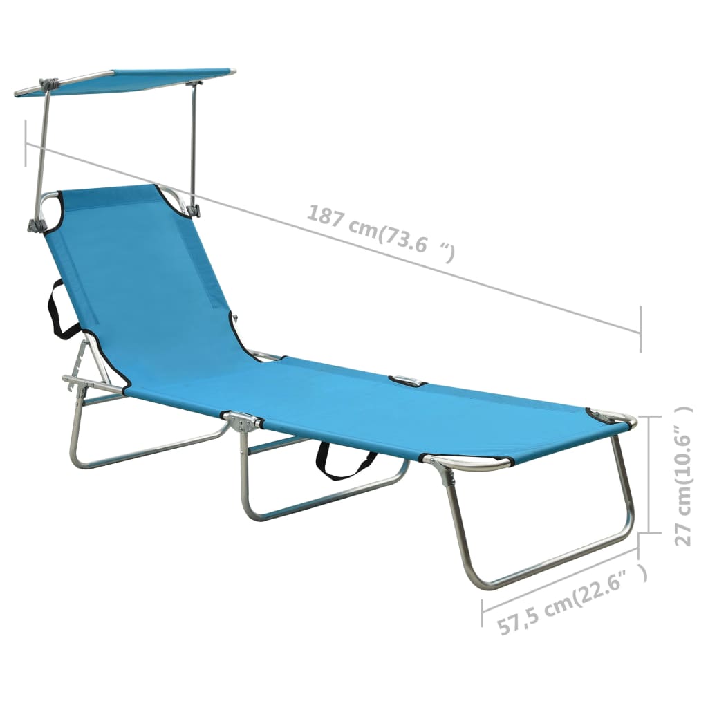 8720286073124_g_en_hd_8 vidaXL Folding Sun Lounger with Canopy Blue Aluminium - Image 9