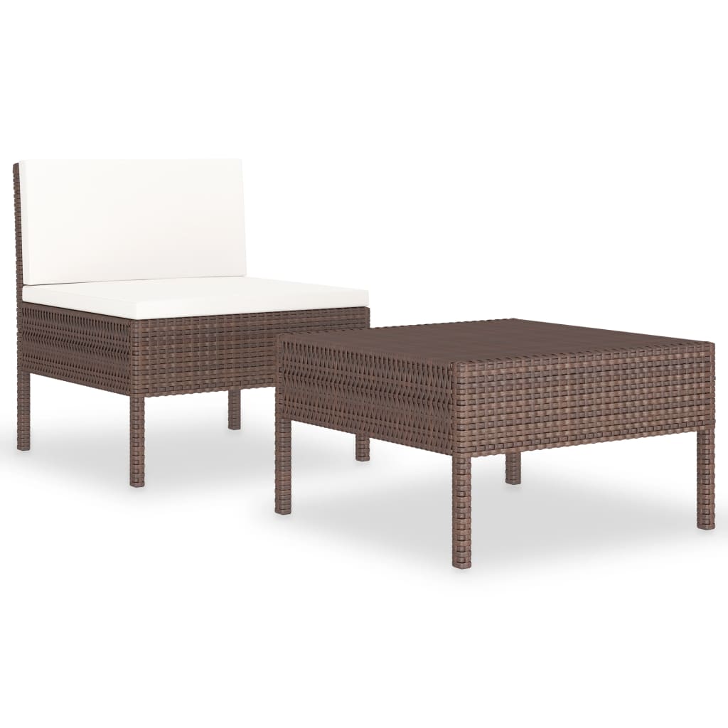 8720286073414_a_en_hd_1 vidaXL 2 Piece Garden Lounge Set with Cushions Poly Rattan Brown - Image 2