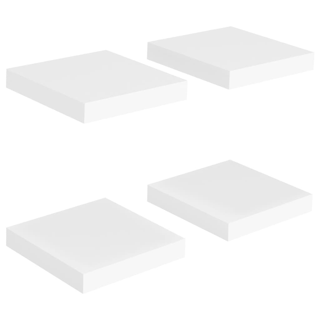 8720286074350_a_en_hd_1 vidaXL Floating Wall Shelves 4 pcs White 23x23.5x3.8 cm MDF - Image 2