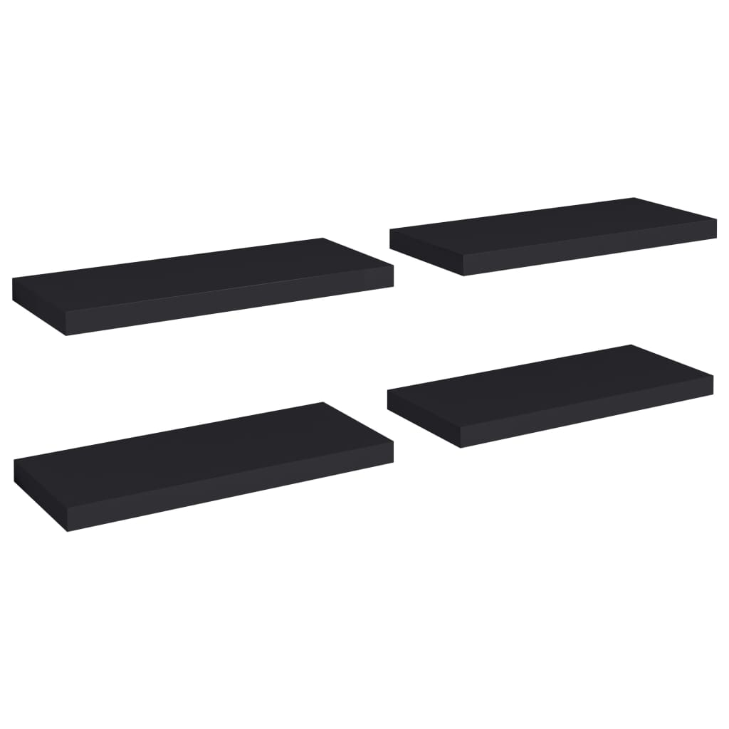 8720286074657_a_en_hd_1 vidaXL Floating Wall Shelves 4 pcs Black 60x23.5x3.8 cm MDF - Image 2