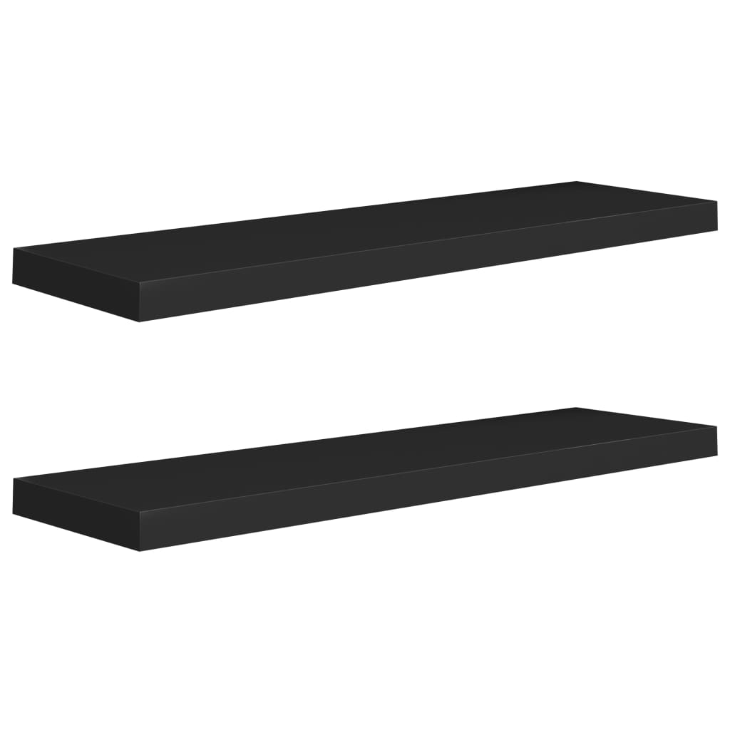 8720286074701_a_en_hd_1 vidaXL Floating Wall Shelves 2 pcs Black 90x23.5x3.8 cm MDF - Image 2