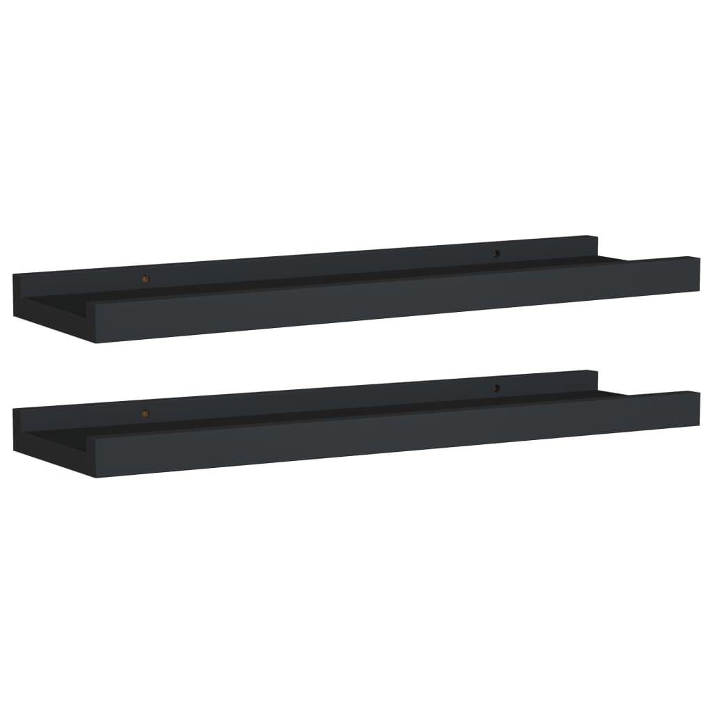 8720286075623_a_en_hd_1 vidaXL Picture Frame Ledge Shelves 2 pcs Black 40x9x3 cm MDF - Image 2