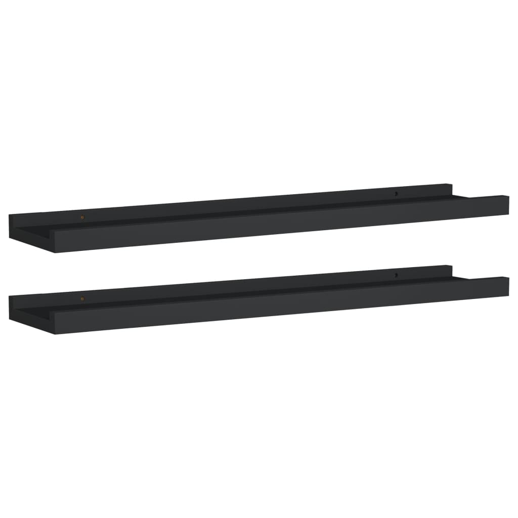 8720286075630_a_en_hd_1 vidaXL Picture Frame Ledge Shelves 2 pcs Black 60x9x3 cm MDF - Image 2