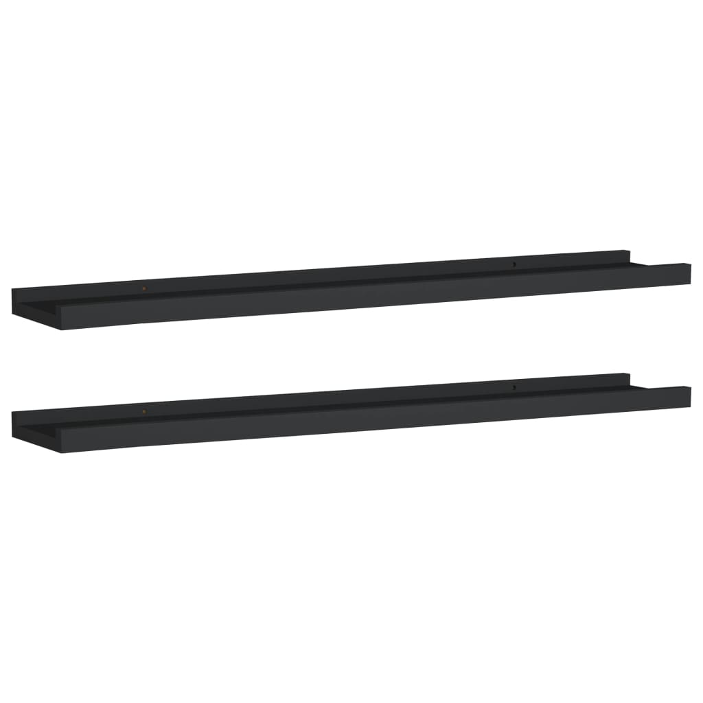 8720286075647_a_en_hd_1 vidaXL Picture Frame Ledge Shelves 2 pcs Black 80x9x3 cm MDF - Image 2