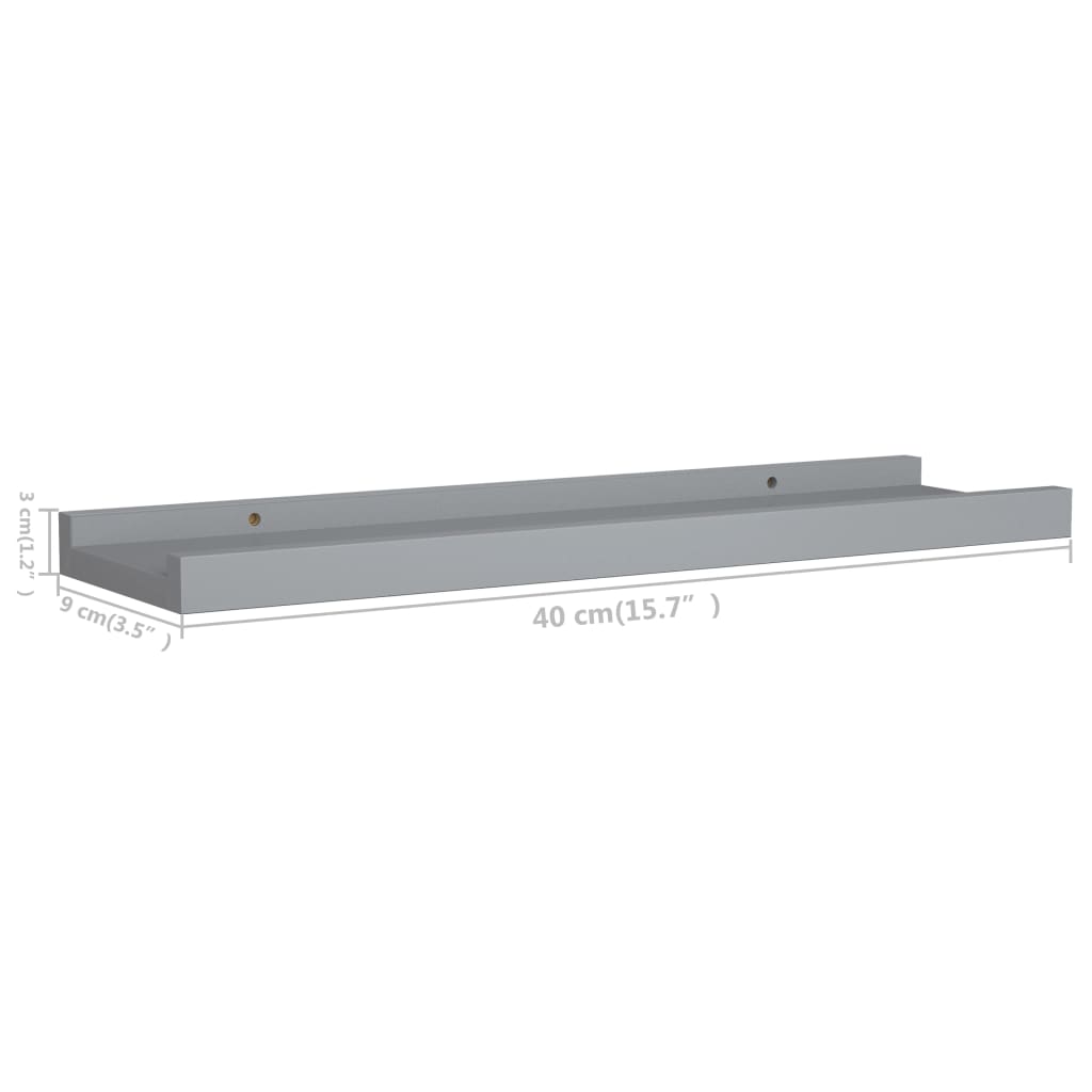 8720286075654_g_en_hd_6 vidaXL Picture Frame Ledge Shelves 2 pcs Grey 40x9x3 cm MDF - Image 8