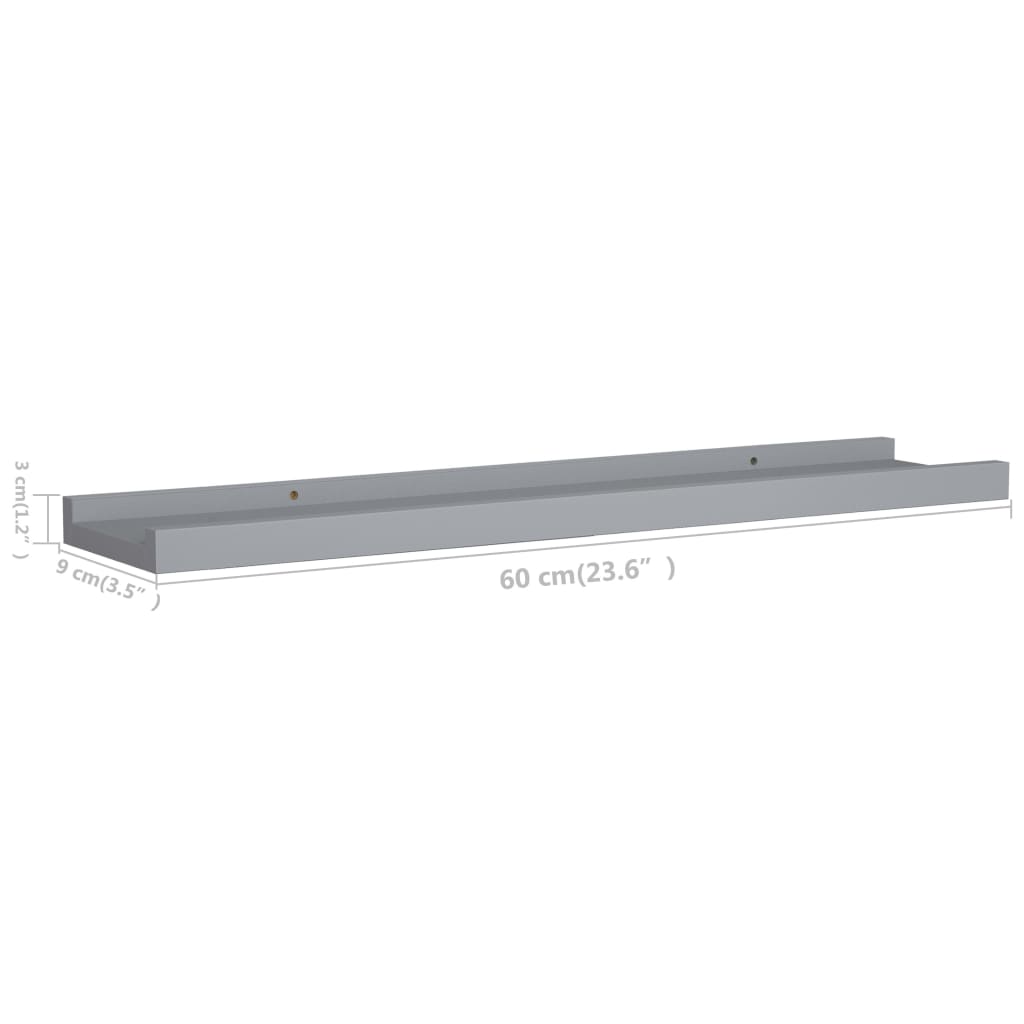 8720286075661_g_en_hd_6 vidaXL Picture Frame Ledge Shelves 2 pcs Grey 60x9x3 cm MDF - Image 8