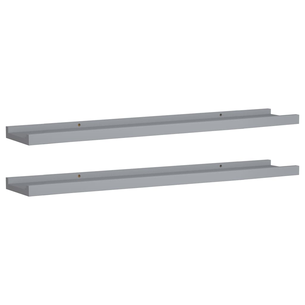 8720286075678_a_en_hd_1 vidaXL Picture Frame Ledge Shelves 2 pcs Grey 80x9x3 cm MDF - Image 2