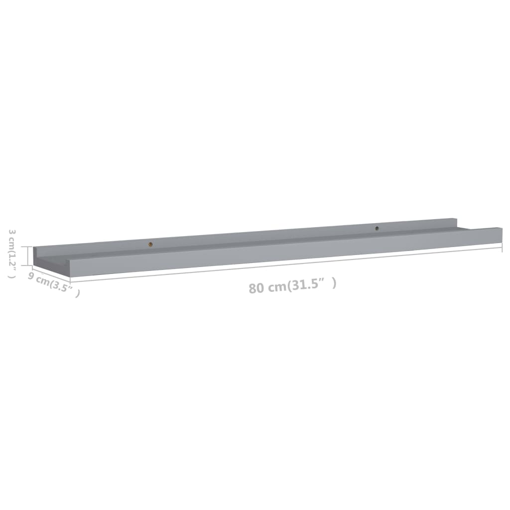 8720286075678_g_en_hd_6 vidaXL Picture Frame Ledge Shelves 2 pcs Grey 80x9x3 cm MDF - Image 8