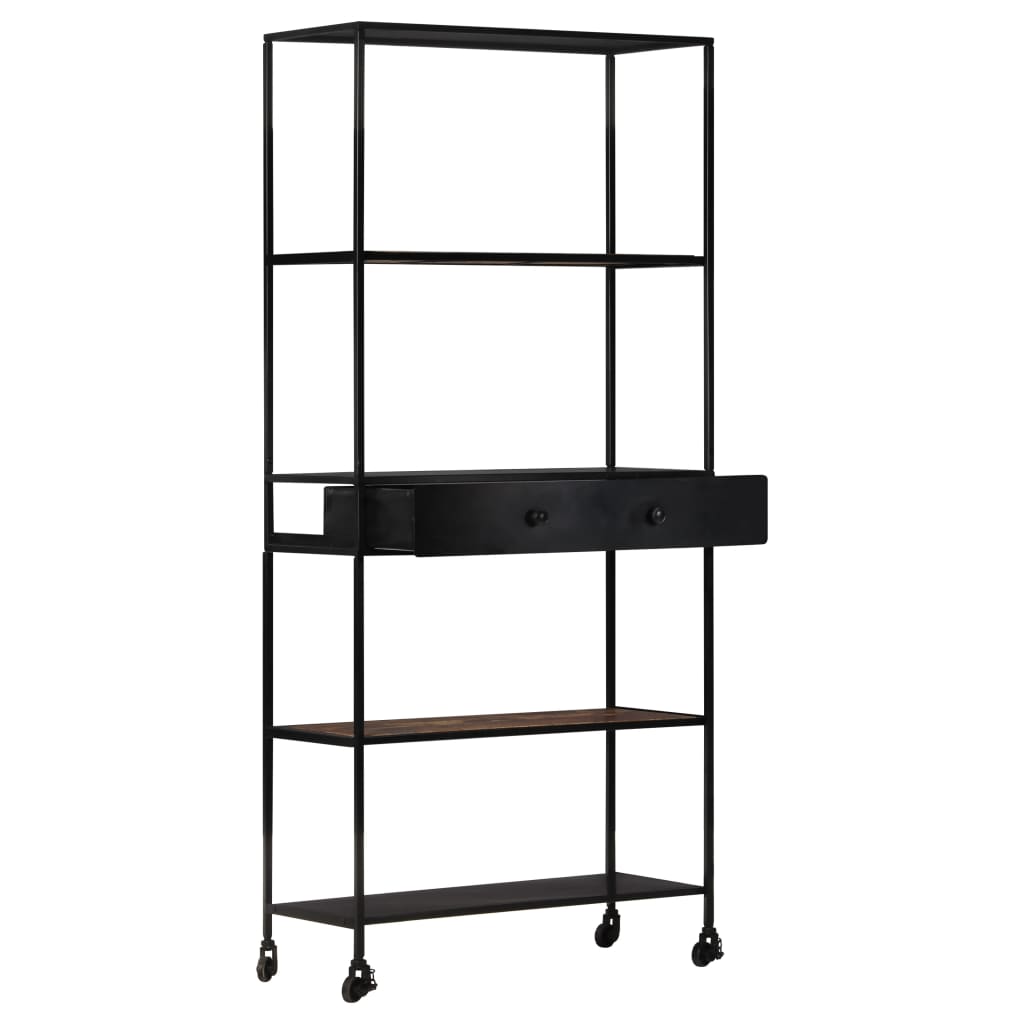 8720286082409_g_en_hd_1 vidaXL Book Cabinet 80x35x180 cm Rough Mango Wood & Iron - Image 2