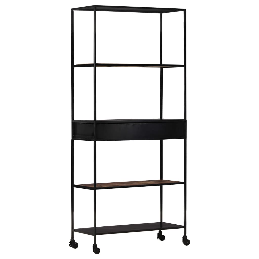 8720286082409_g_en_hd_3 vidaXL Book Cabinet 80x35x180 cm Rough Mango Wood & Iron - Image 5