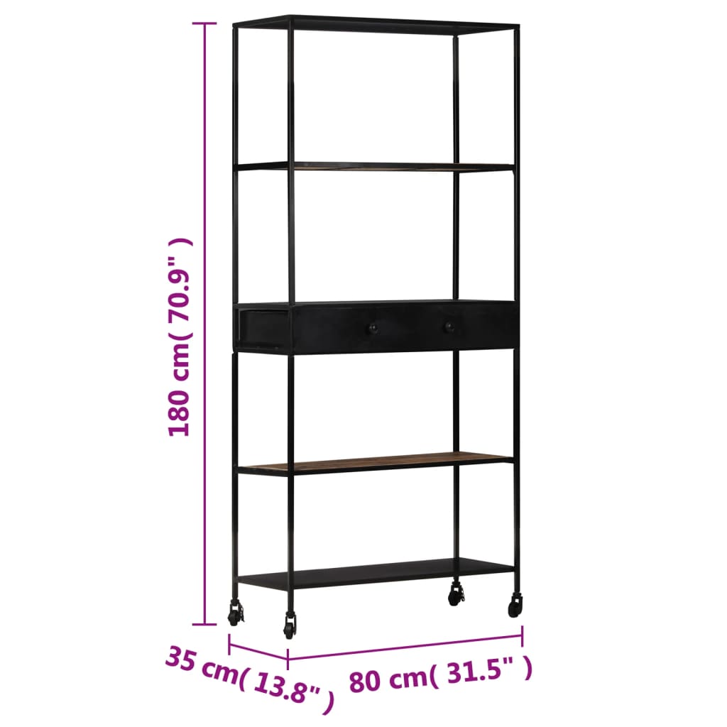 8720286082409_g_en_hd_6 vidaXL Book Cabinet 80x35x180 cm Rough Mango Wood & Iron - Image 8