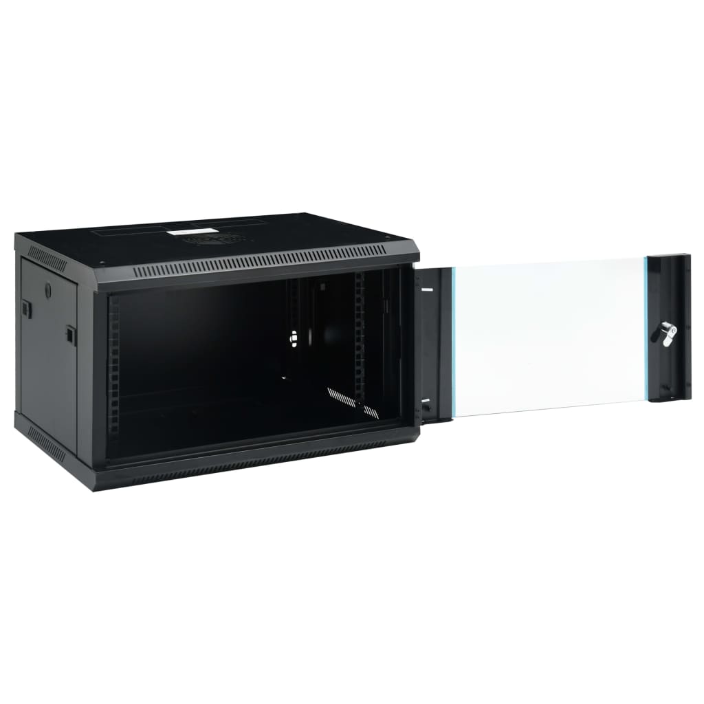 8720286082959_g_en_hd_1 vidaXL 6U Wall Mounted Network Cabinet 19" IP20 600x450x375 mm - Image 2