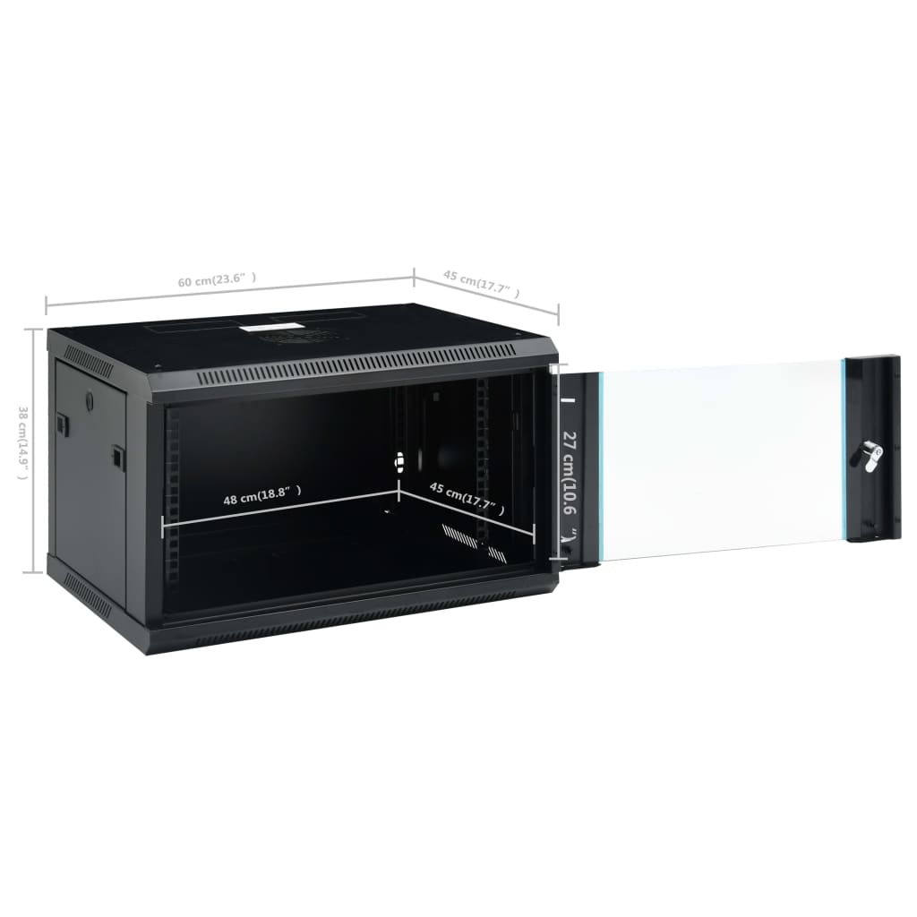8720286082959_g_en_hd_8 vidaXL 6U Wall Mounted Network Cabinet 19" IP20 600x450x375 mm - Image 9