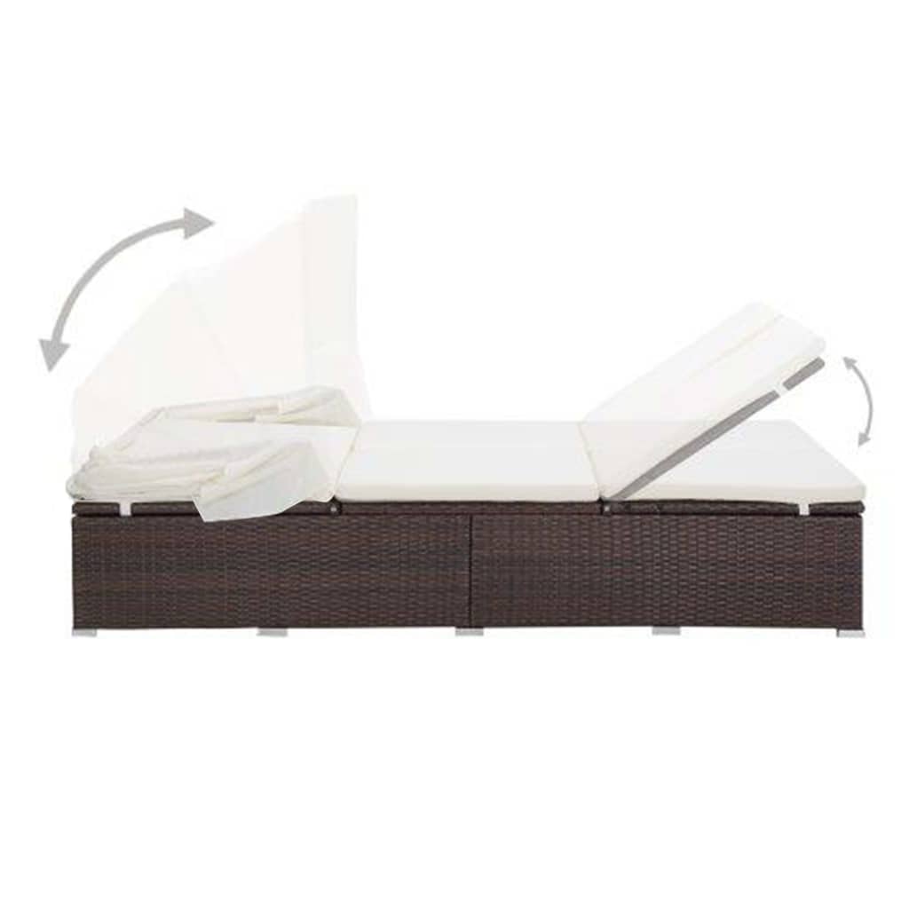 8720286083284_g_en_hd_5 vidaXL 2-Person Sunbed with Cushion Poly Rattan Brown - Image 6