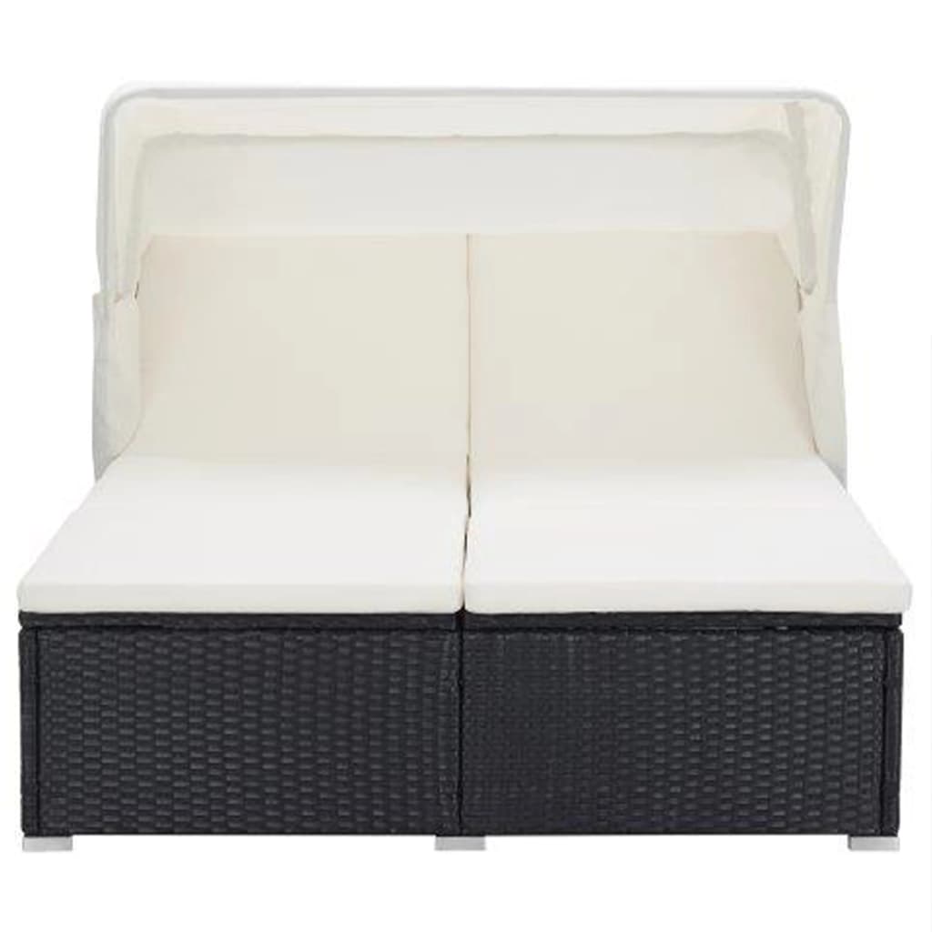 8720286083291_g_en_hd_1 vidaXL 2-Person Sunbed with Cushion Poly Rattan Black - Image 2