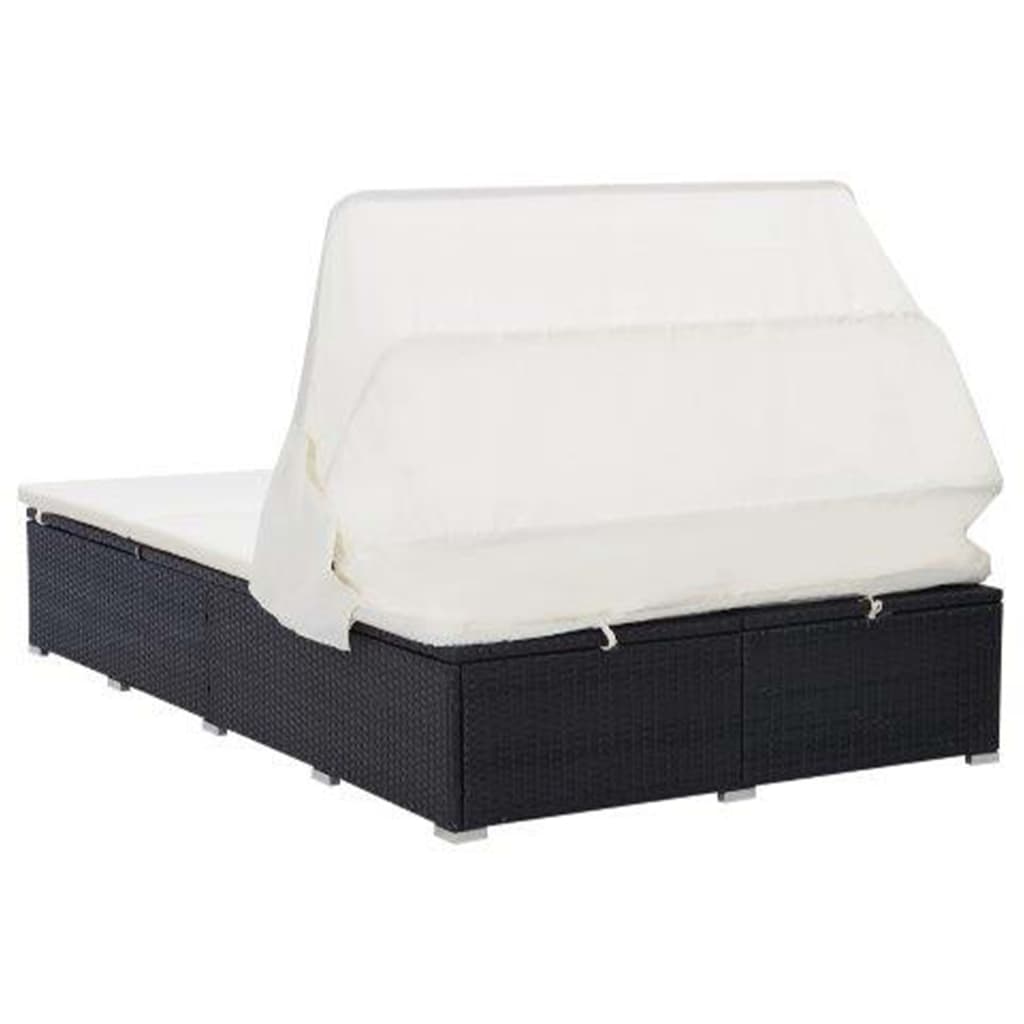 8720286083291_g_en_hd_5 vidaXL 2-Person Sunbed with Cushion Poly Rattan Black - Image 6